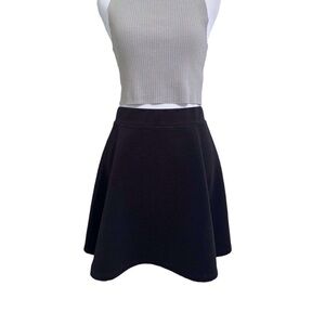 Divided Black Ribbed Textured Skater
Skirt Size Medium